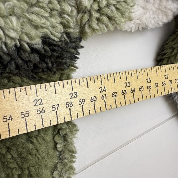 Madewell (Re)sourced Sherpa Popover Tunic Jacket Plaid Green Women Small NB532‎ - Picture 11 of 15